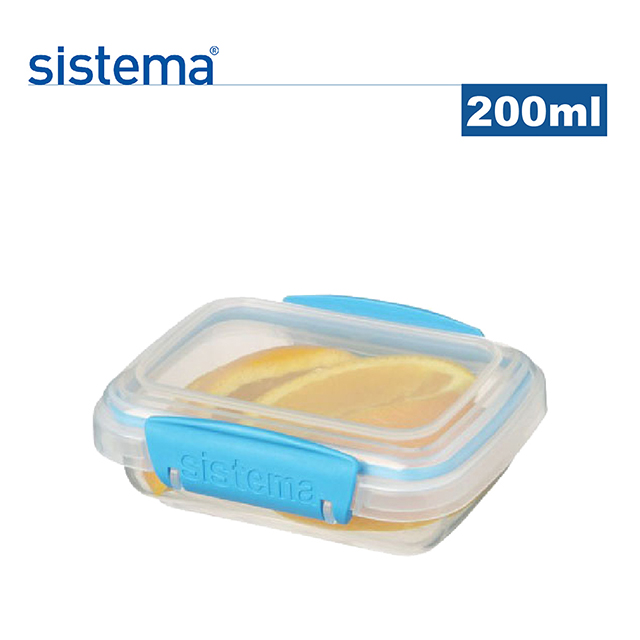 【sistema】紐西蘭進口經典扣式保鮮盒-200ml(顏色隨機)
