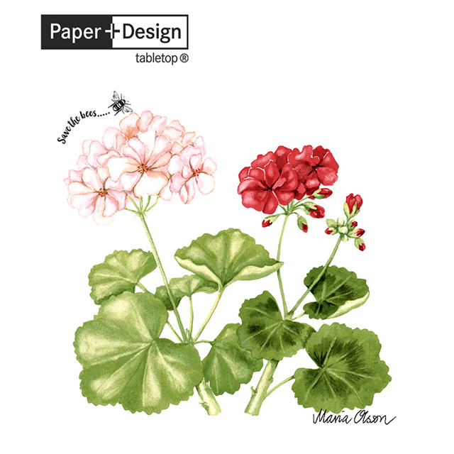 【Paper+Design】德國進口餐巾紙 - 天竺葵