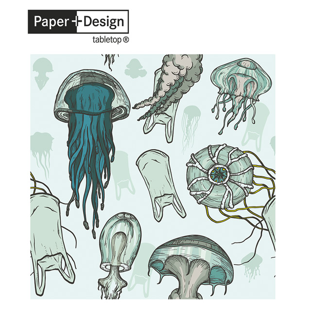 【 Paper+Design】德國進口餐巾紙 - 水母