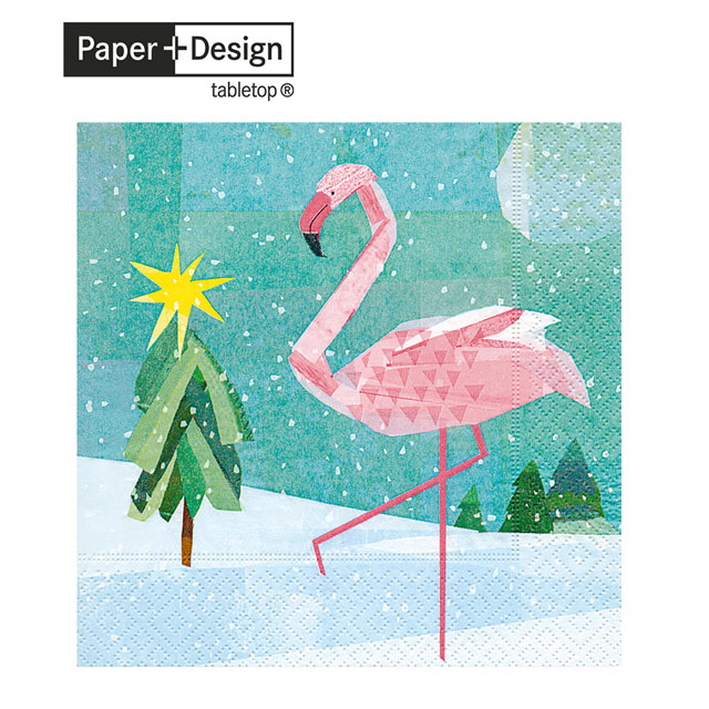 【 Paper+Design】德國餐巾紙 - 冬季火烈鳥