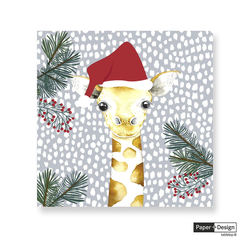 【Paper+Design】德國餐巾紙 - 長頸鹿聖誕老人