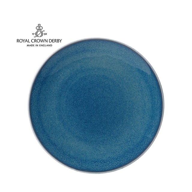 英國Royal Crown Derby-Art Glaze藝術彩釉系列-27CM餐盤-滄藍