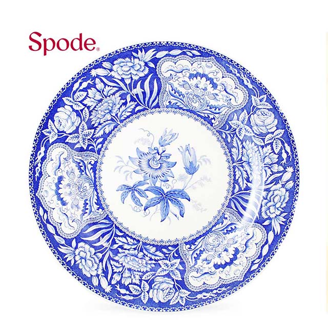 【絕版】英國Spode-Blue Room 經典藍廳系列-27cm盤-花卉Floral-原裝彩盒