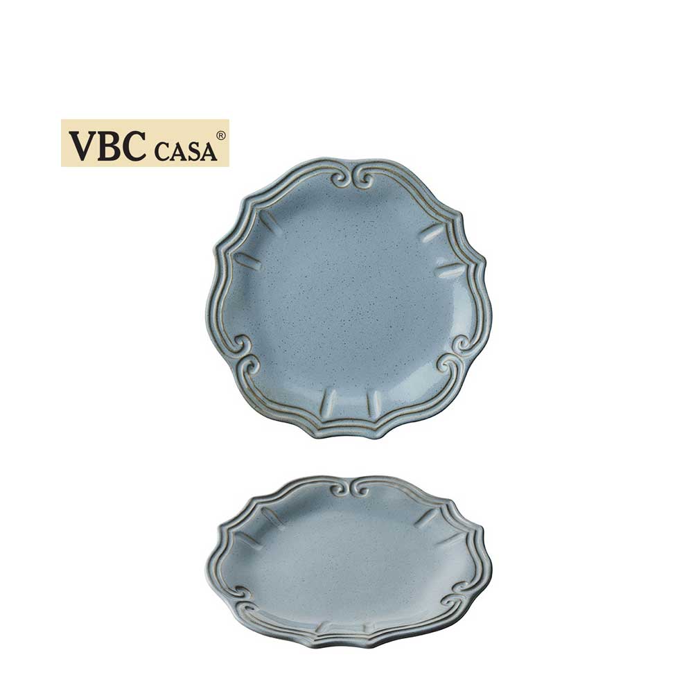 義大利VBC casa-FONDACO系列-29cm主餐盤-復古灰藍