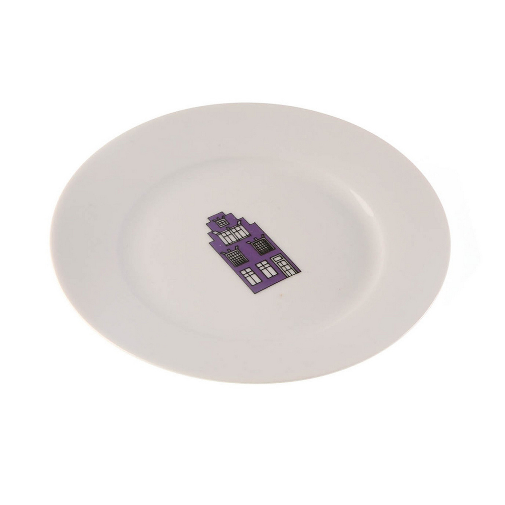 VERSA 瓷製餐盤(紫房屋19cm)