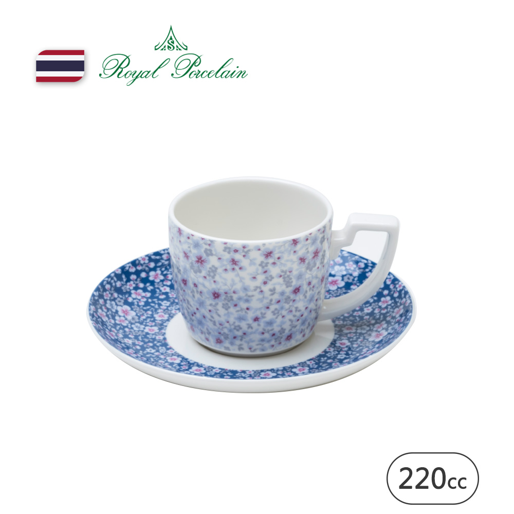 098591+098590【Royal Porcelain】泰國皇家專業瓷器CLAIRE /咖啡杯碟組(泰國皇室御用品牌)