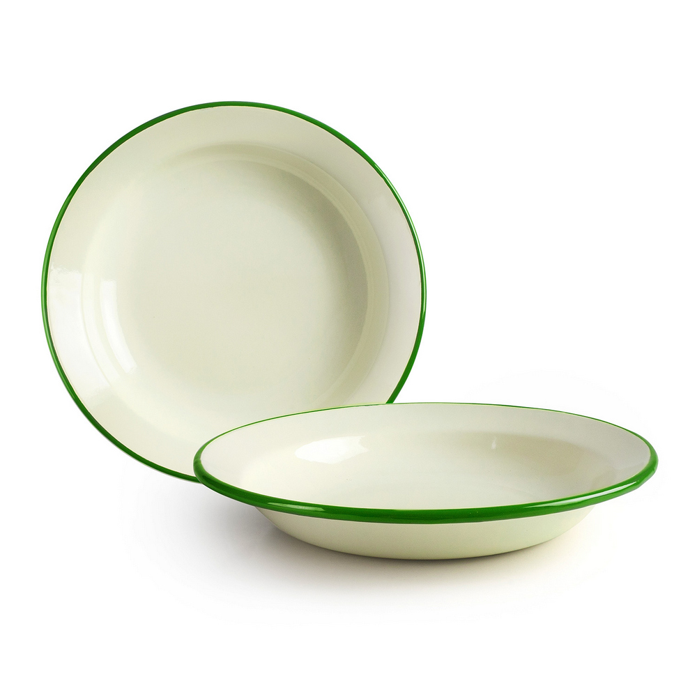 IBILI 琺瑯深餐盤(米綠24cm)