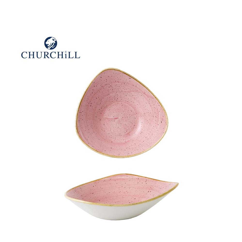 英國CHURCHiLL-STONECAST點藏系列-三角23.5cm餐碗-粉紅
