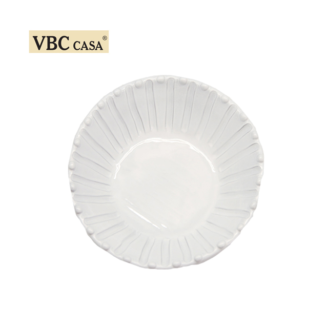 義大利VBC casa-簡約純白條紋系列18cm麥片碗