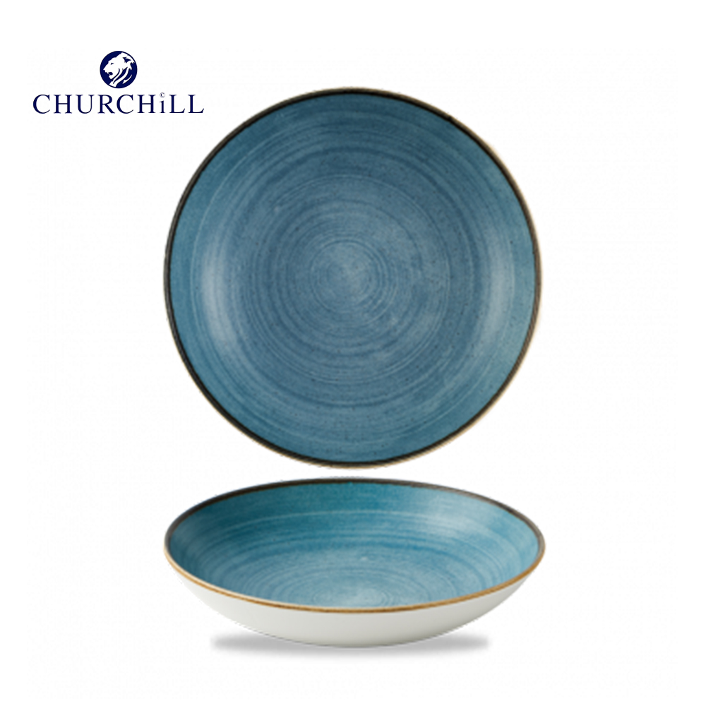 英國CHURCHiLL-STONECAST點藏系列Raw鈷藍色-18cm圓形餐碗