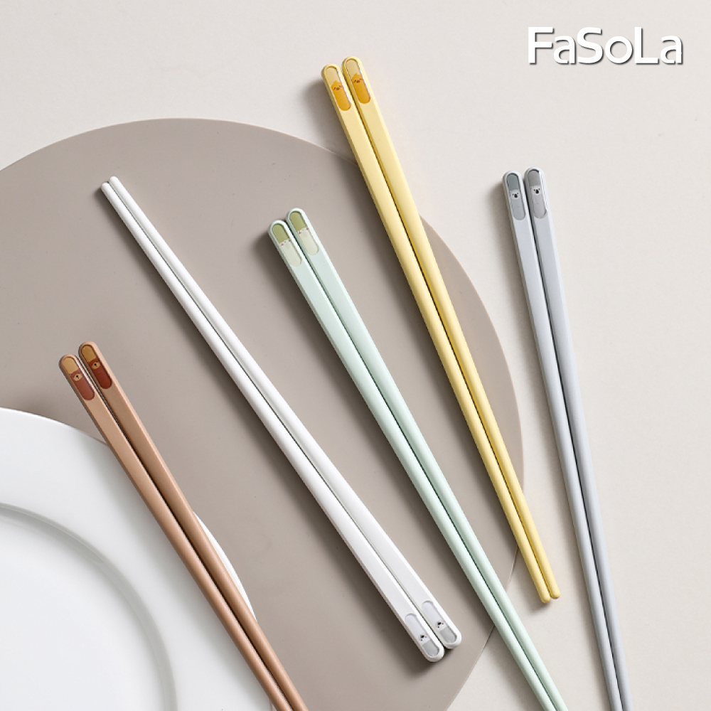 FaSoLa 耐高溫 防滑抗菌 玻璃纖維合金筷-卡通款