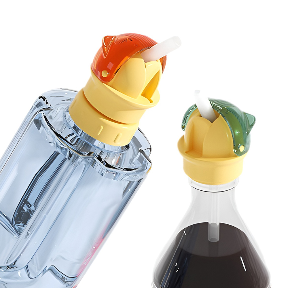 【Mesenfants】(2入)寶特瓶吸管蓋 矽膠吸管 兒童吸管 兒童防嗆水吸管 防漏水吸管蓋