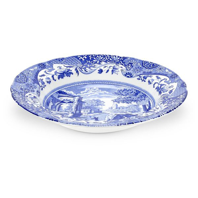 英國Spode-Blue Italian 典藏義大利藍系列-23cm (9吋) 湯盤 餐盤