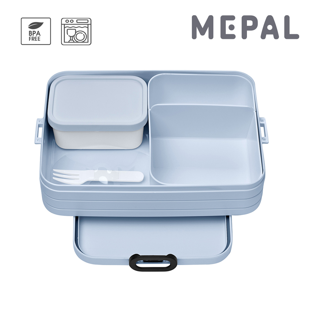 MEPAL / 分隔方形餐盒(L)-北歐藍