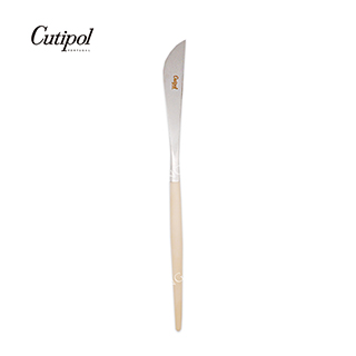葡萄牙Cutipol GOA系列-奶茶色柄霧面不銹鋼-21.5cm主餐刀