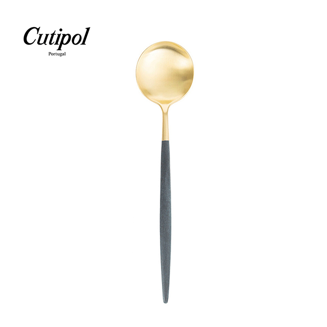 葡萄牙Cutipol-GOA系列-藍金霧面不銹鋼-21.5cm主餐匙