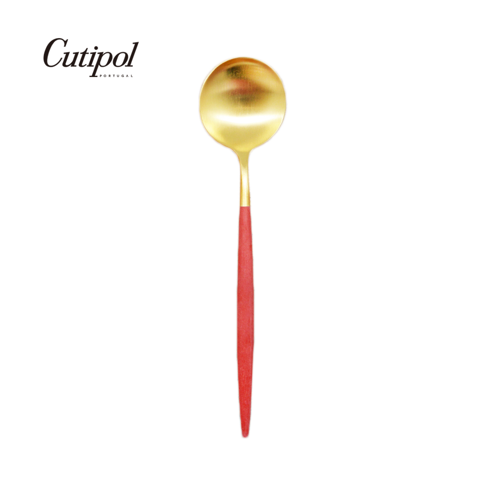葡萄牙Cutipol-GOA系列-紅金霧面不銹鋼-21.5cm主餐匙