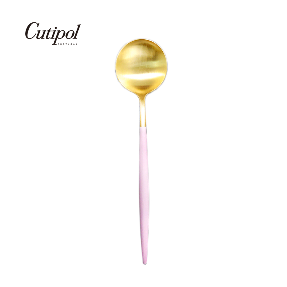 葡萄牙Cutipol-GOA系列-粉紅金霧面不銹鋼-21.5cm主餐匙