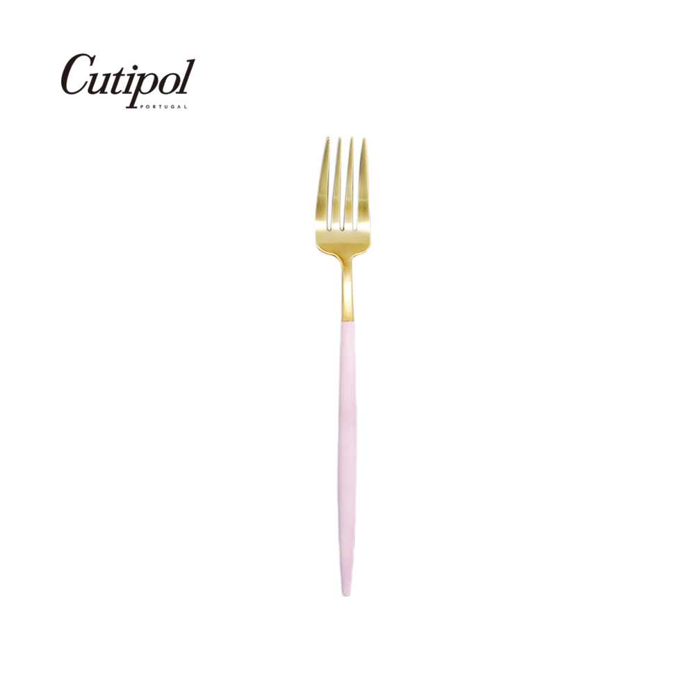 葡萄牙Cutipol-GOA系列-粉紅金霧面不銹鋼-18.5cm點心叉