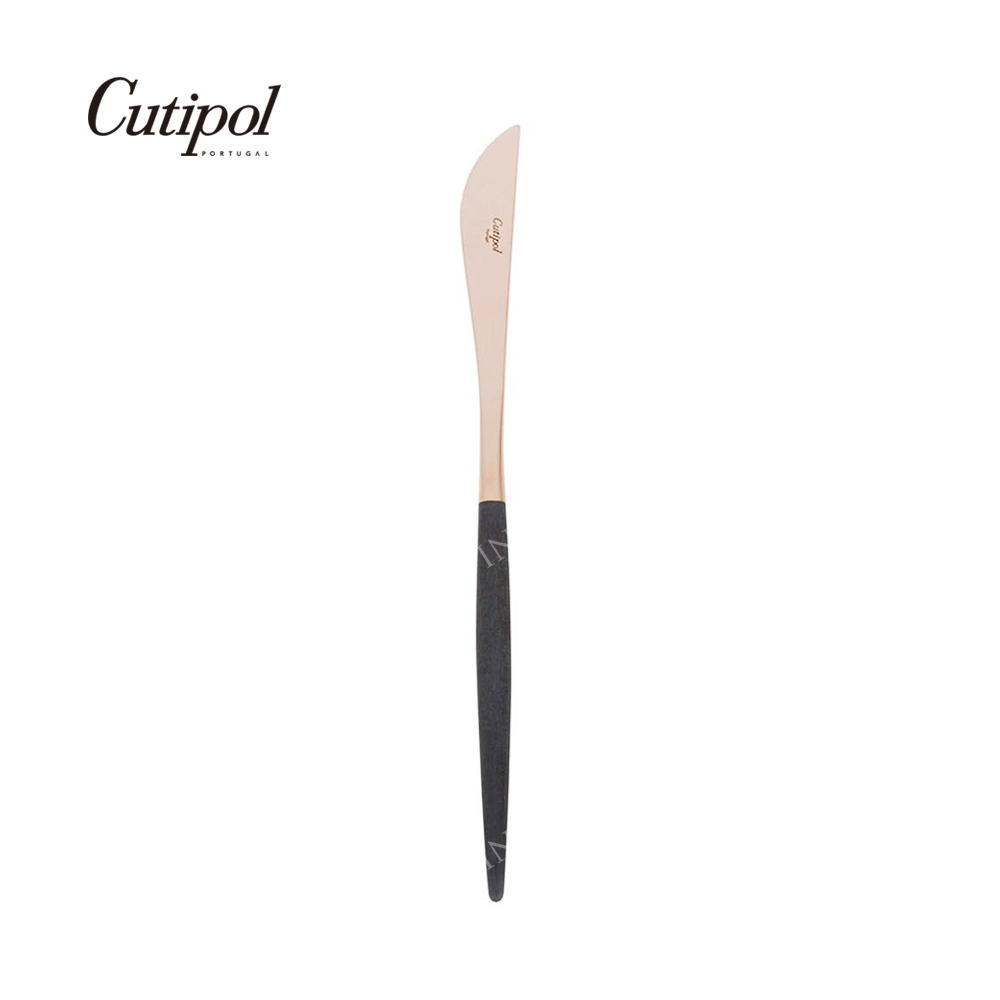 葡萄牙Cutipol GOA ROSE系列-黑玫瑰金霧面不銹鋼-21.5cm主餐刀