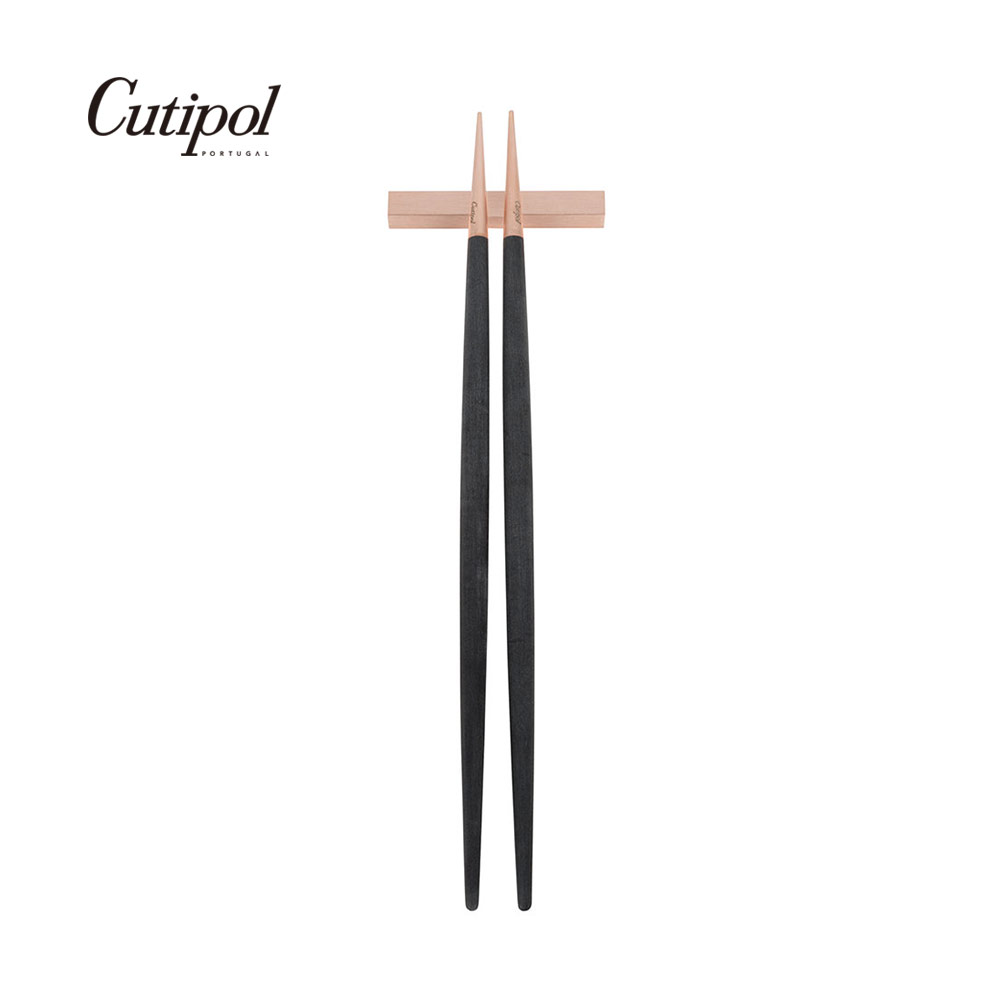 葡萄牙Cutipol GOA ROSE系列-黑玫瑰金霧面不銹鋼-22.5cm筷子組