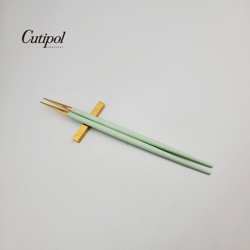 葡萄牙Cutipol-GOA系列-青玉金霧面不銹鋼-22.5cm筷子組