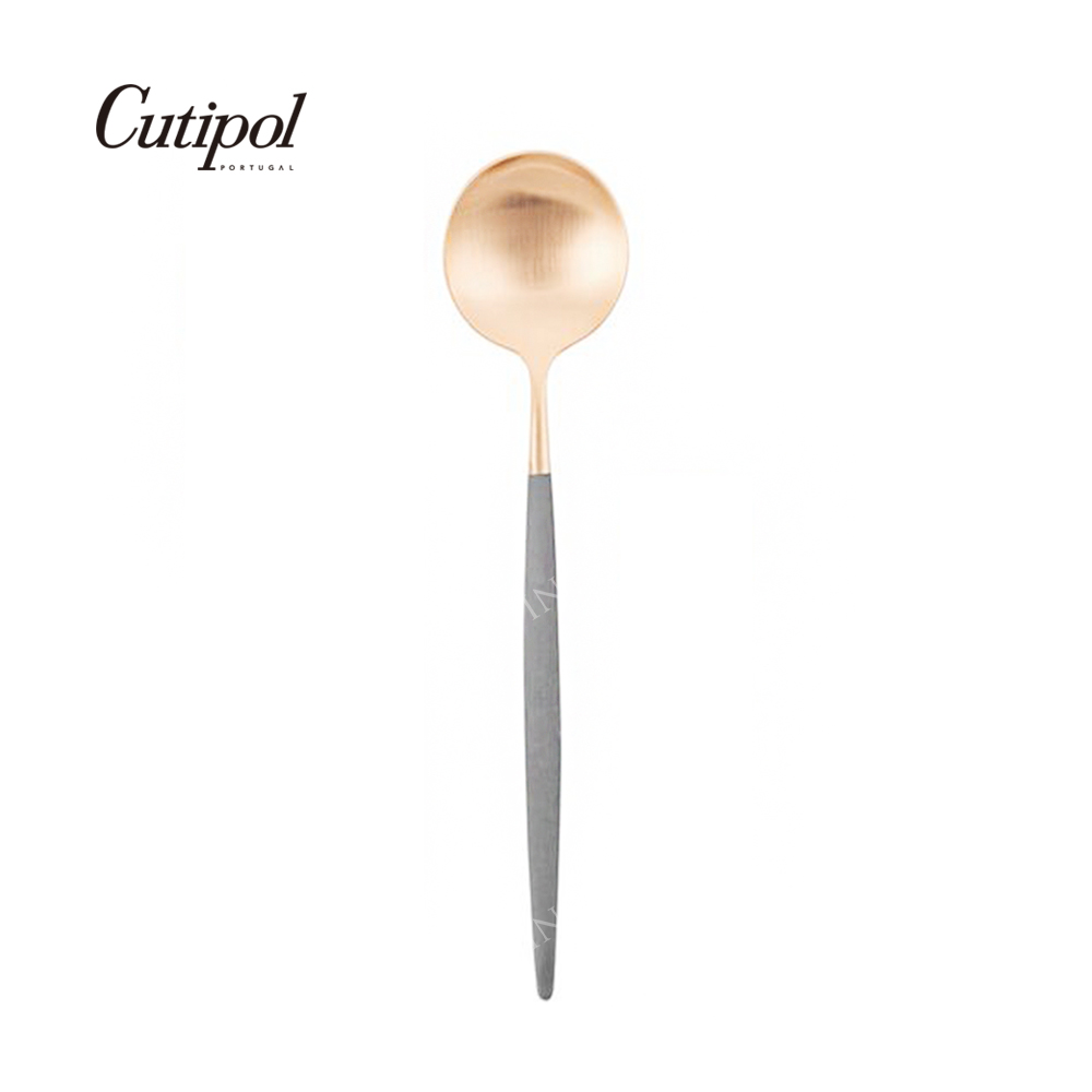 葡萄牙Cutipol GOA ROSE系列-灰玫瑰金霧面不銹鋼-21.5cm主餐匙