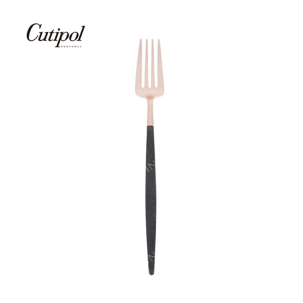 葡萄牙Cutipol GOA ROSE系列-黑玫瑰金霧面不銹鋼-21.5cm主餐叉