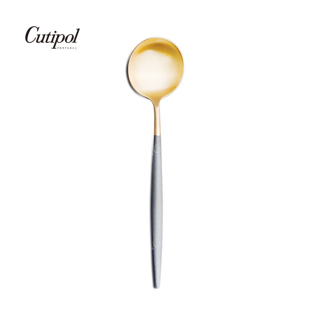 葡萄牙Cutipol GOA系列-灰金霧面不銹鋼-21.5cm主餐匙