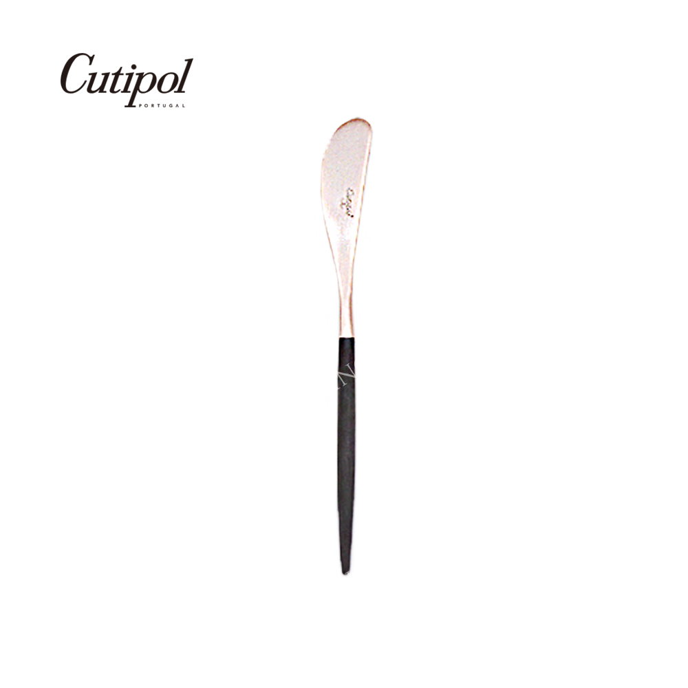 葡萄牙Cutipol GOA ROSE系列-黑玫瑰金霧面不銹鋼-17.3cm奶油刀