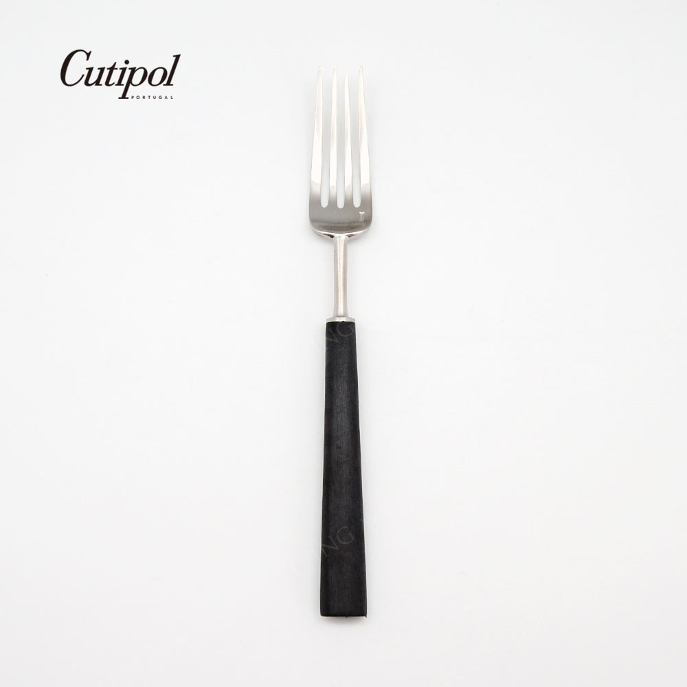 葡萄牙Cutipol-EBONY系列-黑柄霧面不鏽鋼-21cm主餐叉