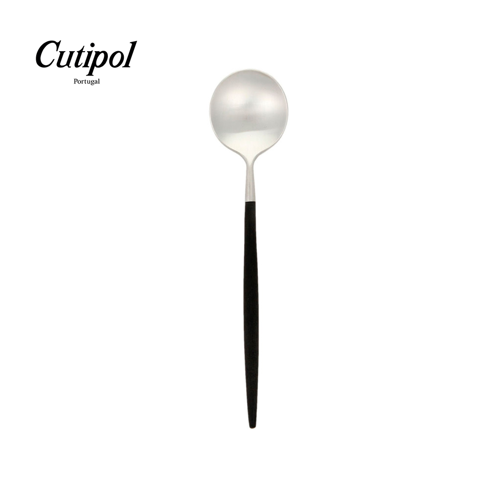 葡萄牙Cutipol-GOA系列-黑柄霧面不銹鋼-18.5cm點心匙