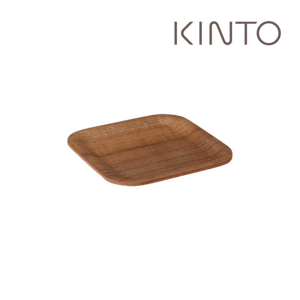 KINTO / NONSLIP方形木質餐墊-柚木 16x16cm