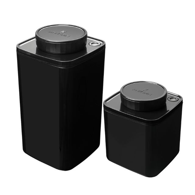 ANKOMN｜Turn-N-Seal真空保鮮盒 1200+600ml 黑色 (2入組)