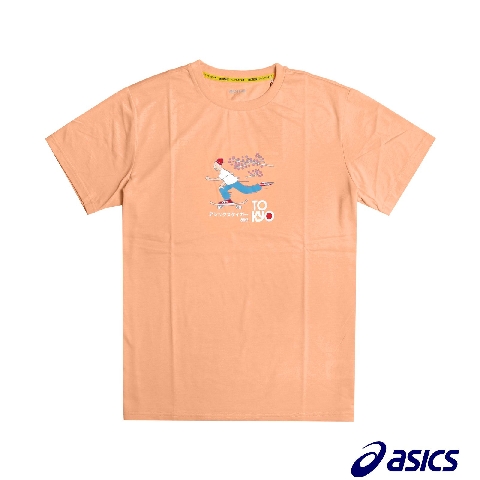 Asics T恤 JSY Graphic SS T 2 男款 亞瑟士 東京 塗鴉 圓領 棉質 基本款 橘 白 2191A254802