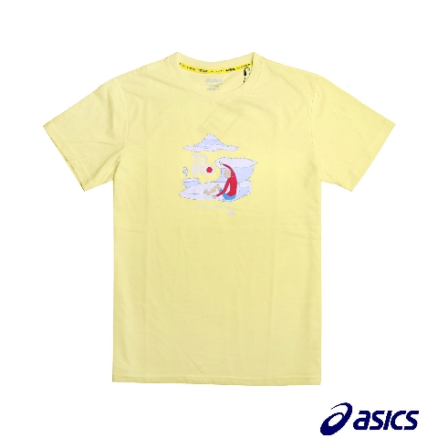 Asics T恤 JSY Graphic SS T 2 男款 亞瑟士 東京 塗鴉 圓領 棉質 基本款 黃 藍 2191A254751