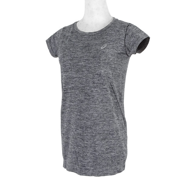 Asics Top [2012A786-001 女 短袖 涼感 無縫 運動 訓練 慢跑 反光 柔軟 舒適 灰