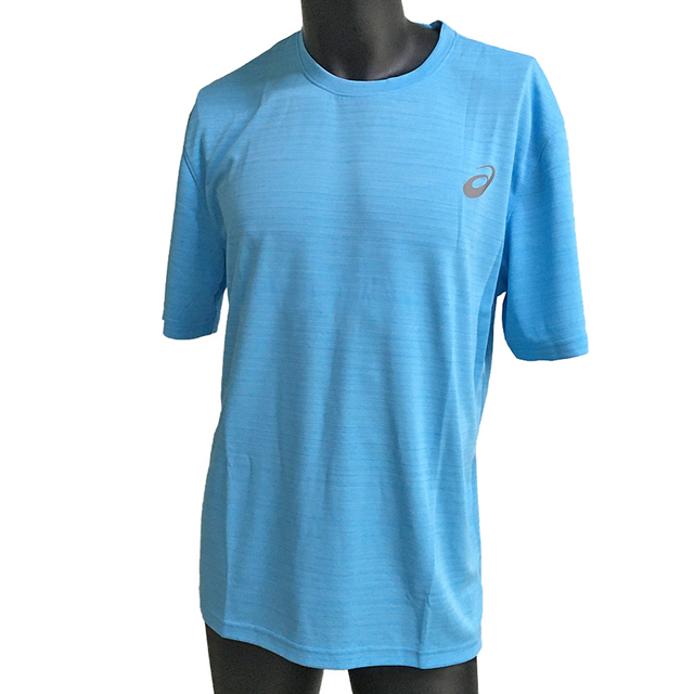 Asics T-Shirts [K11615-42 男女 短袖 T恤 運動 排汗 吸濕 快乾 柔軟 舒適 台灣製 水藍