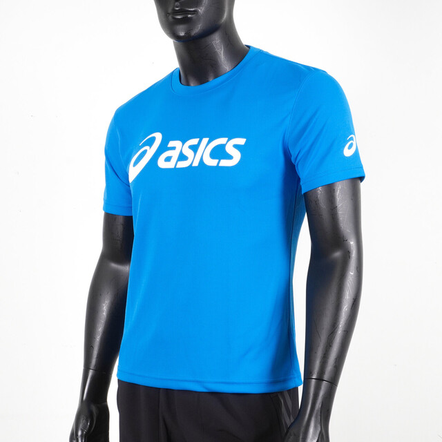 Asics T-Shirts [K31415-43 男 短袖 T恤 運動 透氣 排汗 吸濕 快乾 台灣製 藍