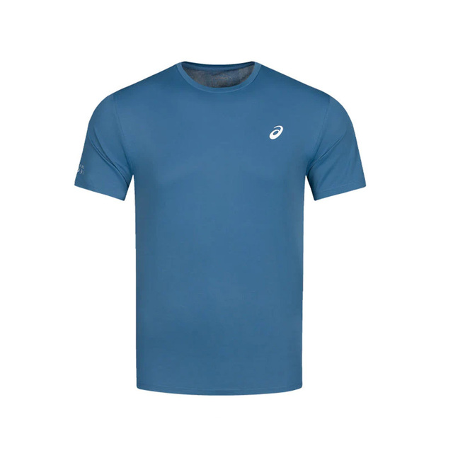 Asics [2011C738-400 男 短袖 上衣 T恤 運動 慢跑 訓練 夜光系列 柔軟 輕量 透氣 亞瑟士 藍