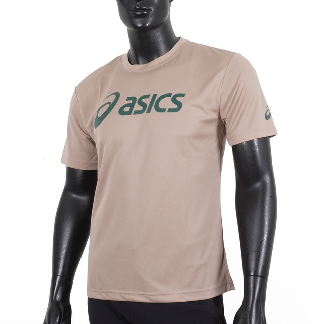 Asics [2033B666-201 T恤 短袖 吸濕快乾 透氣舒適 輕量柔軟 卡其