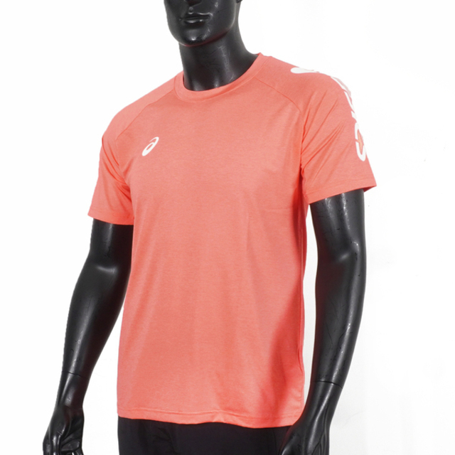 Asics [K12047-700 男女 短袖 上衣 T恤 運動 慢跑 訓練 反光 吸濕 快乾 舒適 亞瑟士 粉橘