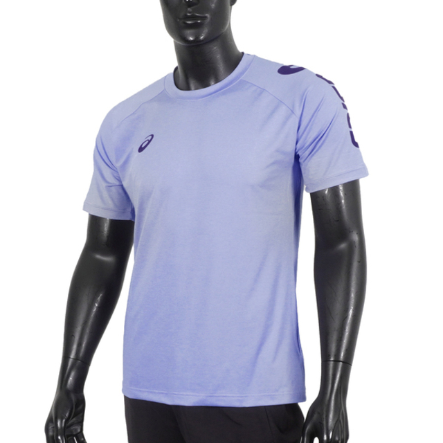 Asics [K12047-500 男女 短袖 上衣 T恤 運動 慢跑 訓練 反光 吸濕 快乾 舒適 亞瑟士 紫