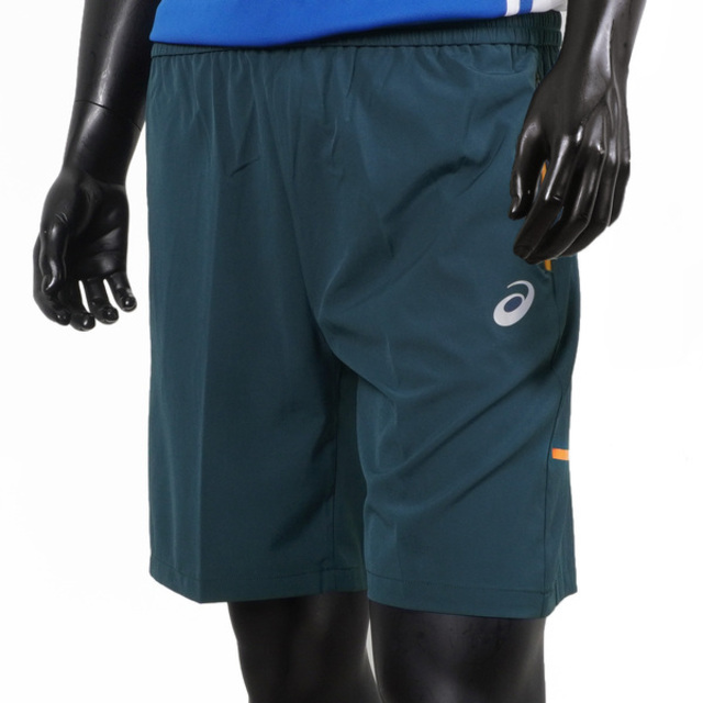 Asics [2013A278-400 男女 短褲 平織 彈性 運動 慢跑 休閒 拉鍊口袋 舒適 亞瑟士 藍綠
