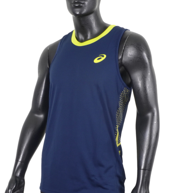 Asics [2063A364-400 男 籃球 背心 球衣 運動 比賽 訓練 吸濕 快乾 透氣 輕量 亞瑟士 深藍
