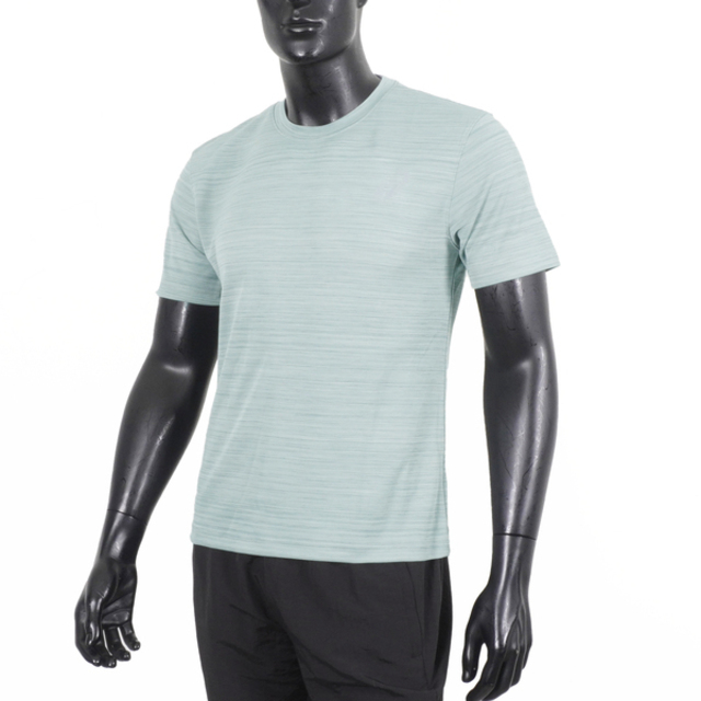Asics [K11615-400 男女 短袖 上衣 T恤 運動 訓練 慢跑 吸濕 快乾 反光 親膚 亞瑟士 灰藍