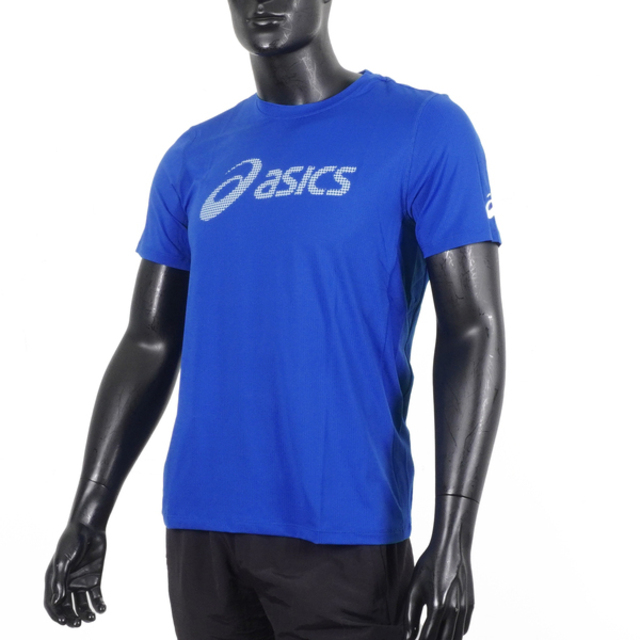 Asics [2031E051-401 男 短袖 上衣 T恤 運動 休閒 訓練 健身 吸濕 快乾 透氣 亞瑟士 藍