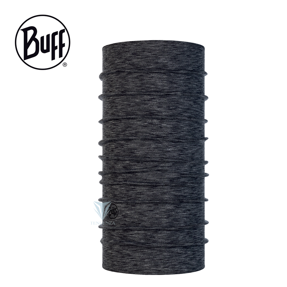 BUFF BF117820 保暖條紋-美麗諾羊毛頭巾-編織岩灰