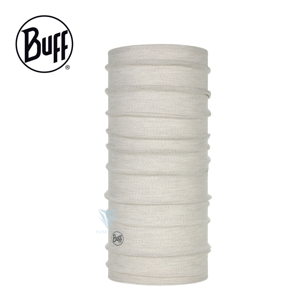 BUFF BF113010 舒適素面-美麗諾羊毛頭巾-雲朵白
