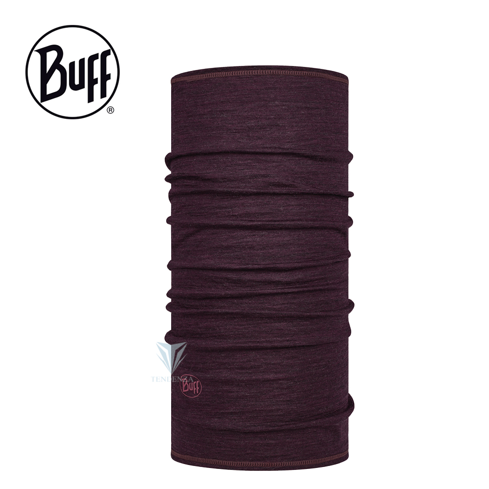 BUFF BF113010 舒適素面-美麗諾羊毛頭巾-深邃紫